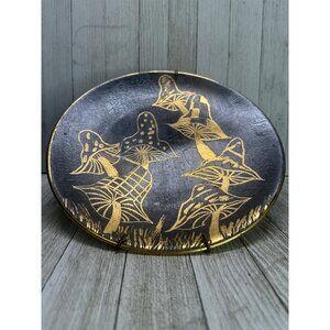 Vintage Holland Mold Decorative Plate Mushroom Wall Hanging Round 10"